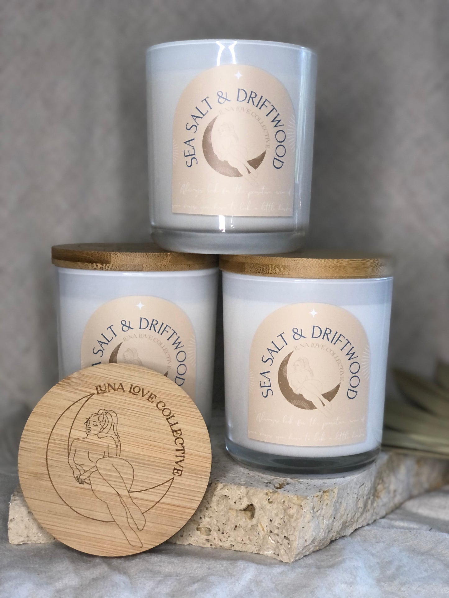 Sea Salt & Driftwood Large Soy Candle