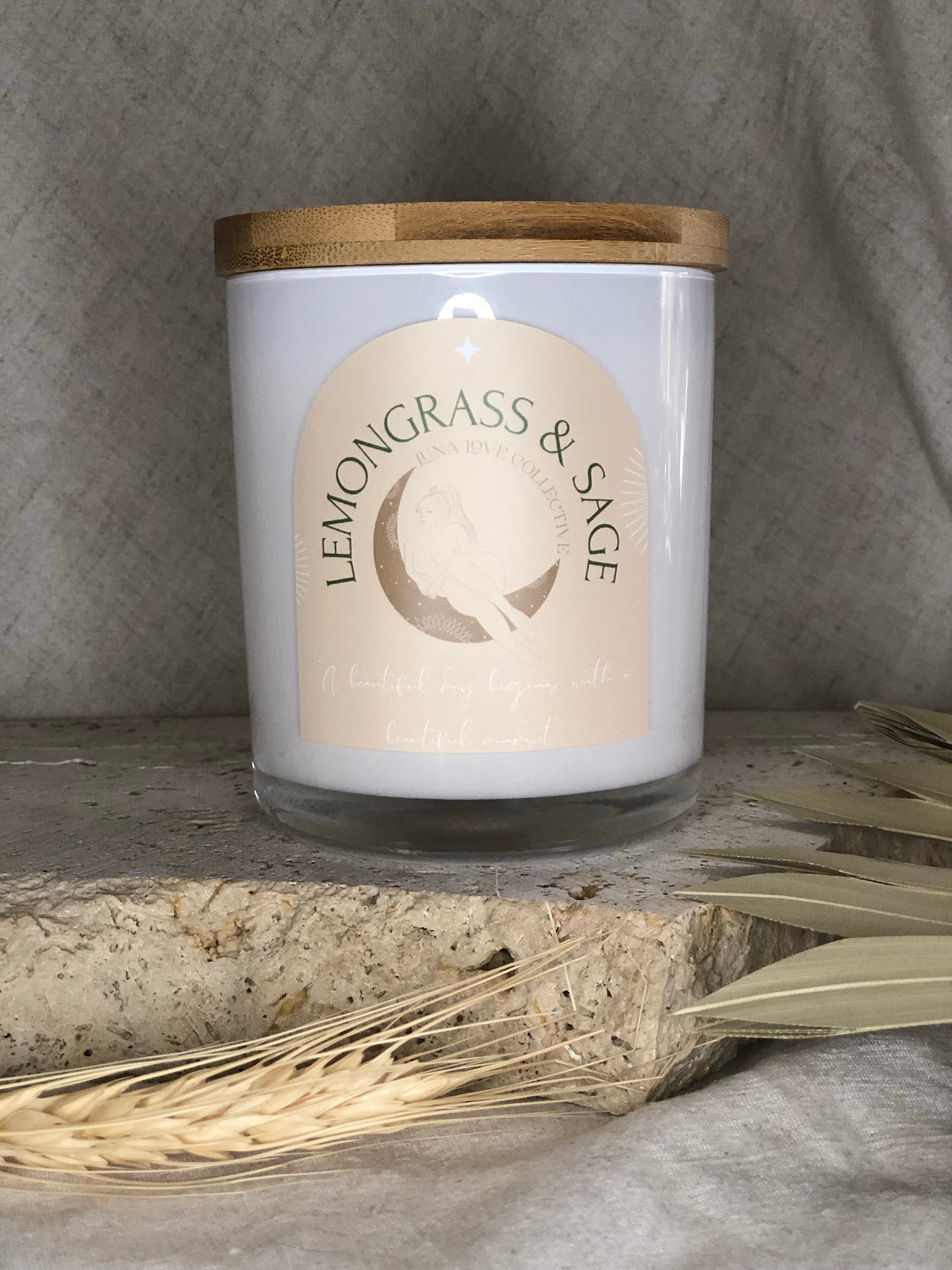 Lemongrass & Sage Large Soy Candle