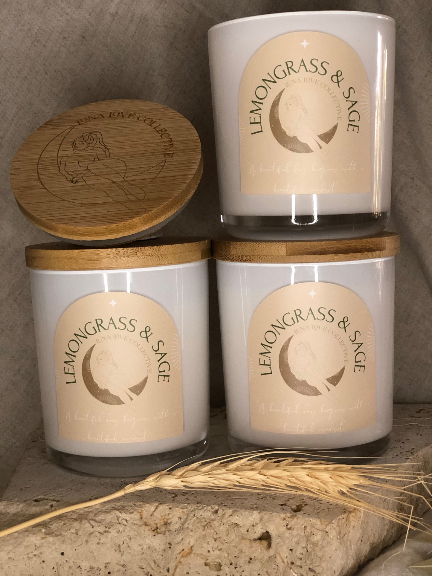 Lemongrass & Sage Large Soy Candle