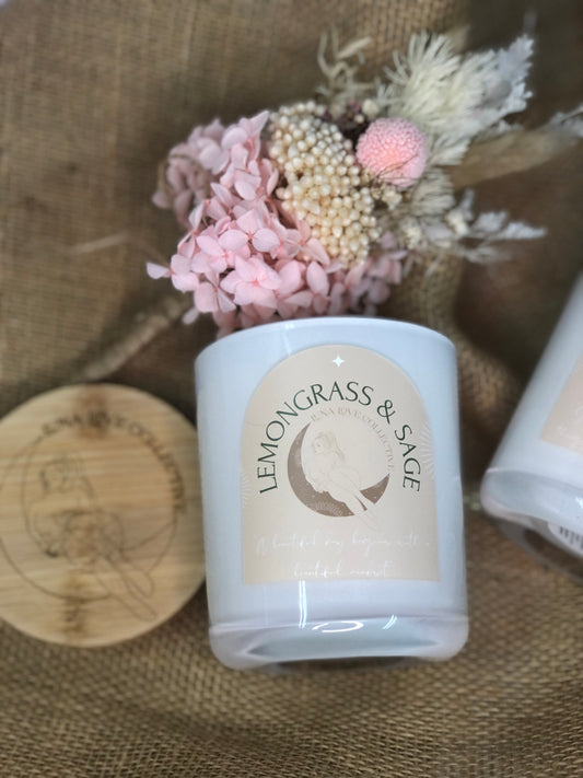 Lemongrass & Sage Large Soy Candle