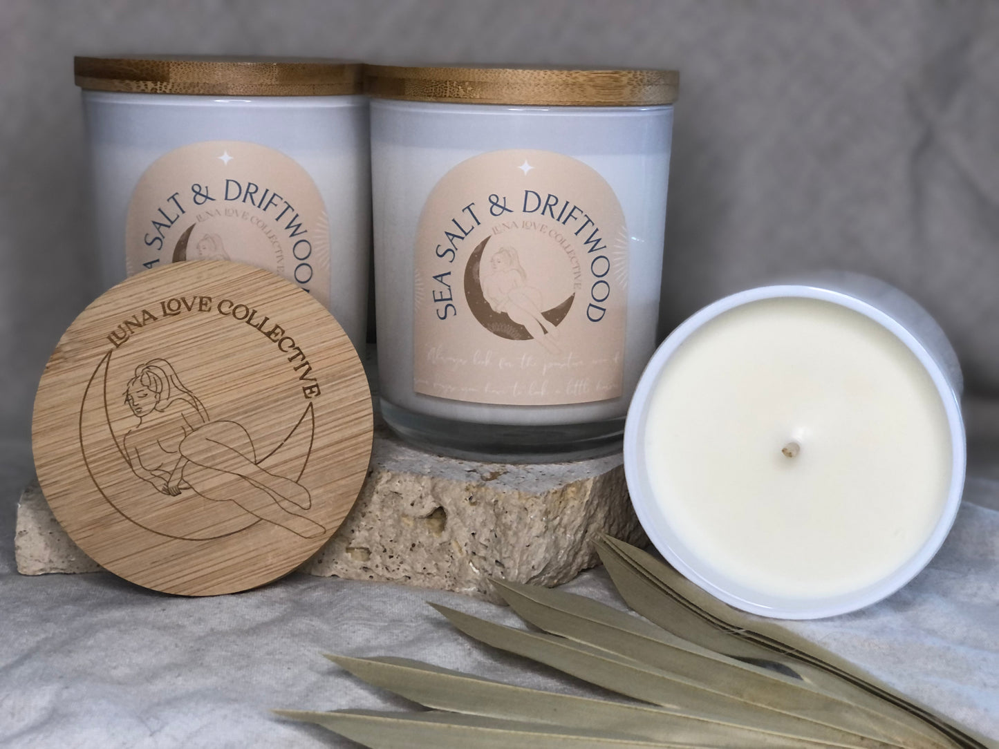 Sea Salt & Driftwood Large Soy Candle